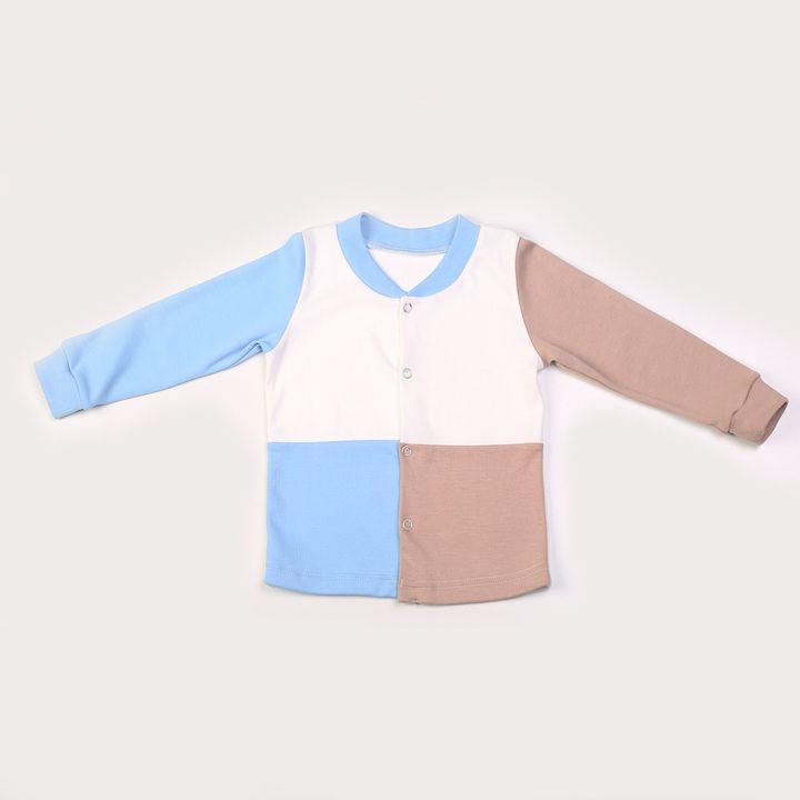 Buy Blouse with long sleeves, Milky-beige-blue, 1038, 86, Kinderly