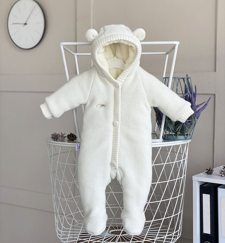 Buy Knitted jumpsuit with terry "Milk bag", 68, Kid's Fantasy