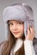 Hat with earflaps for children with eco-fur, Modern, grey, 48-50, I-104, Fiona