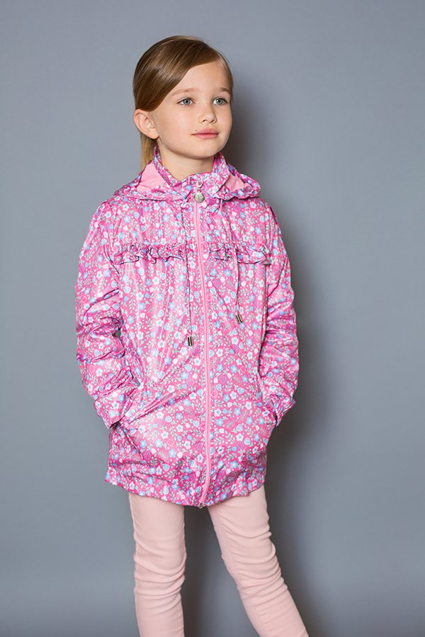 Купити Куртка-вітровка дитяча для дівчинки (3-9 років), 03-00696-2, 128, Рожевий, Модний карапуз