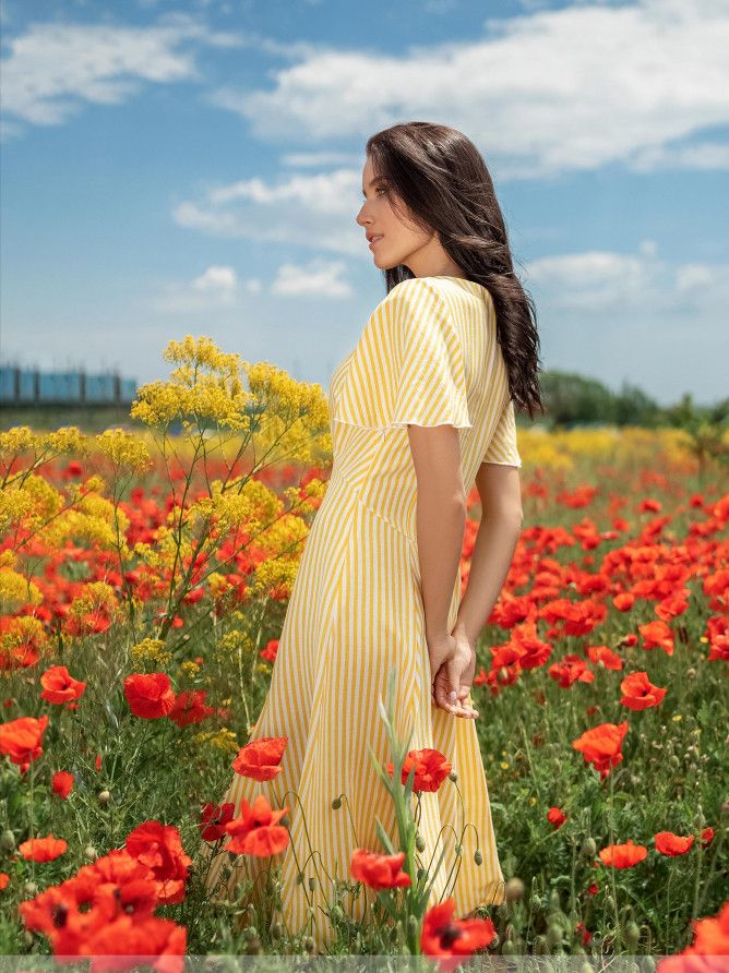 Buy Dress №3169-Yellow, 44-46, Minova