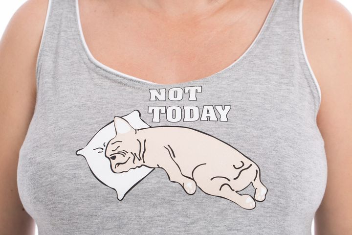Buy T-shirt for pregnant women with print, Dog, grey, 46, 2001