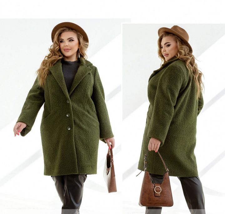 Buy Coat №2411-Khaki, 66-68, Minova
