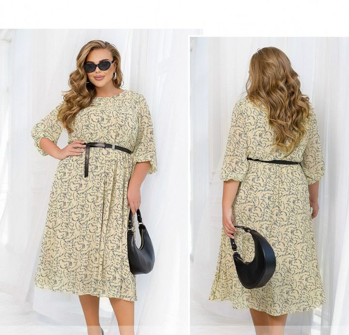 Buy Dress №2448-Cream, 66-68, Minova