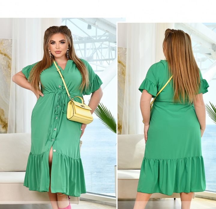 Купить Платье №8-293-Зеленый, 64-66, Minova