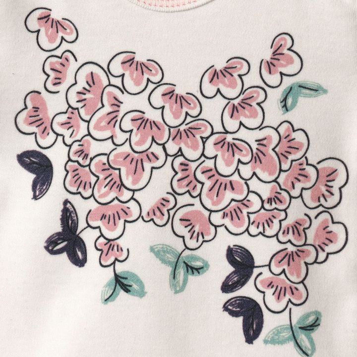 Buy Bodysuit for girl Pink twig, 6 months, White, 54449, Twetoon