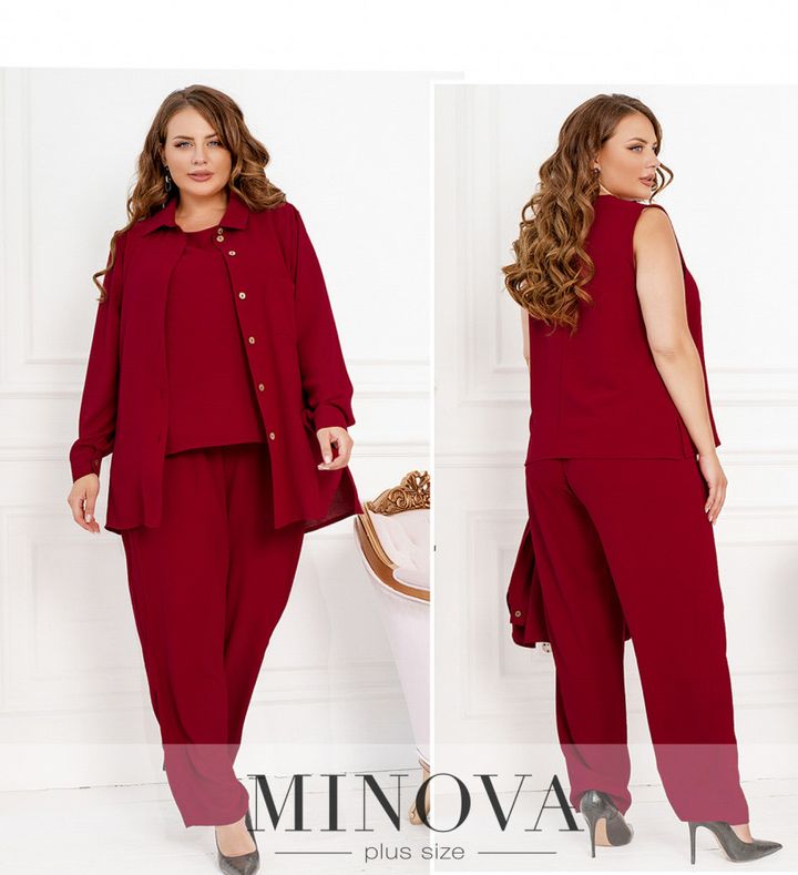 Buy Three piece suit №2250-Bordeaux, 66-68, Minova